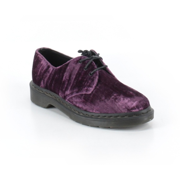 purple velvet doc martens